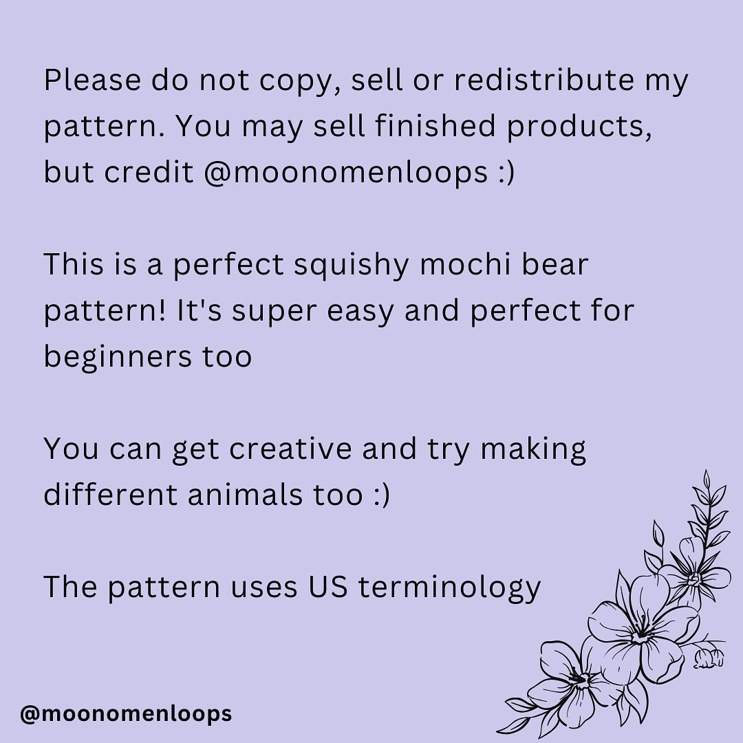 free mochi bear pattern