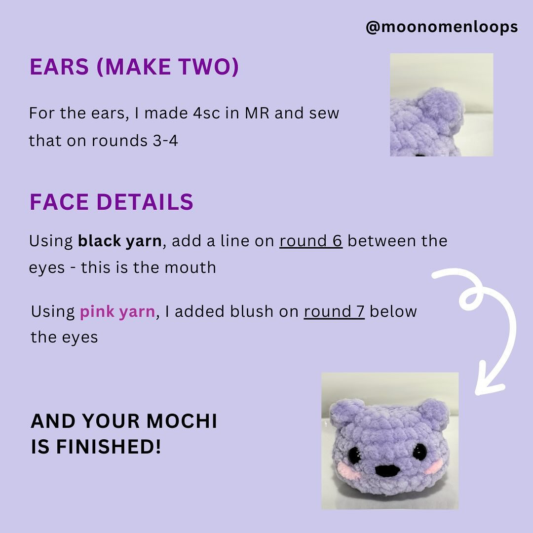 free mochi bear pattern