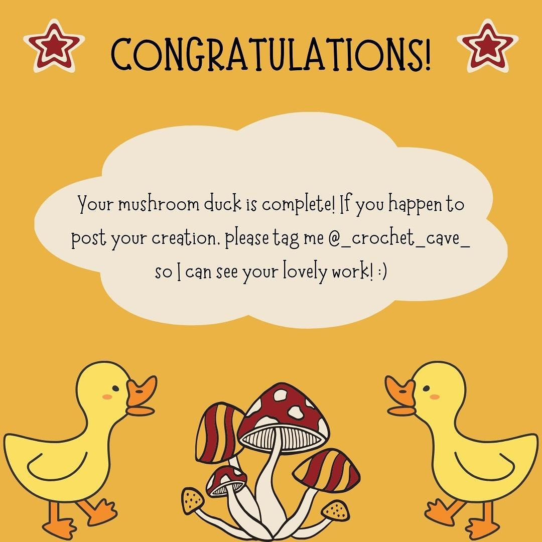 FREE MUSHROOM DUCK PATTERN!!!