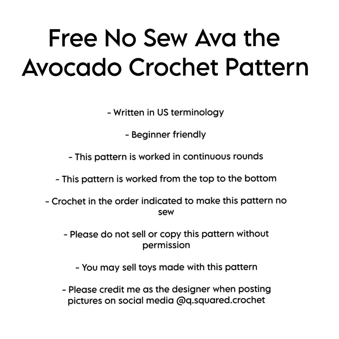 free no sew ava the avocado crochet pattern