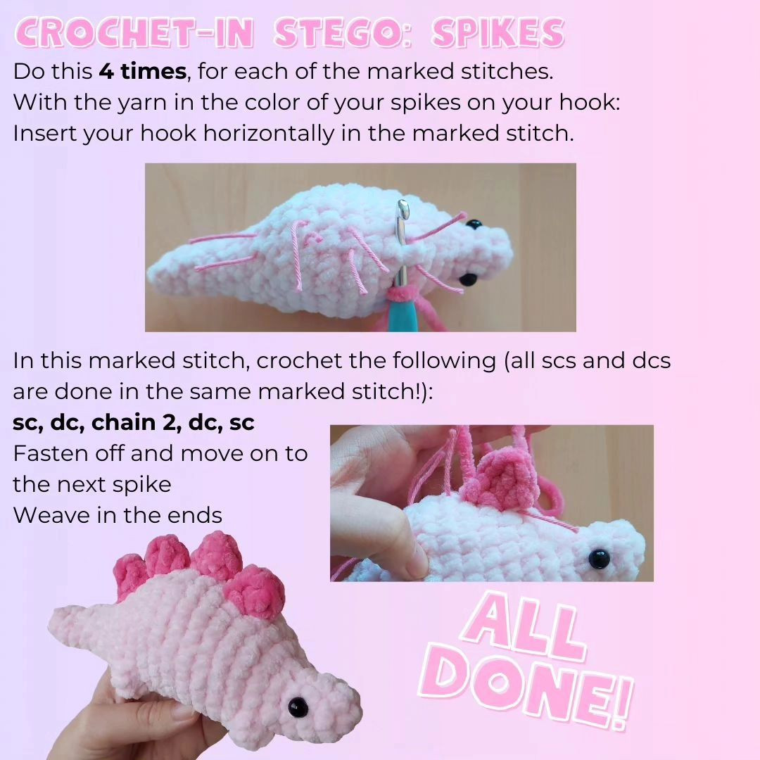 free no sew pattern stegosauruses