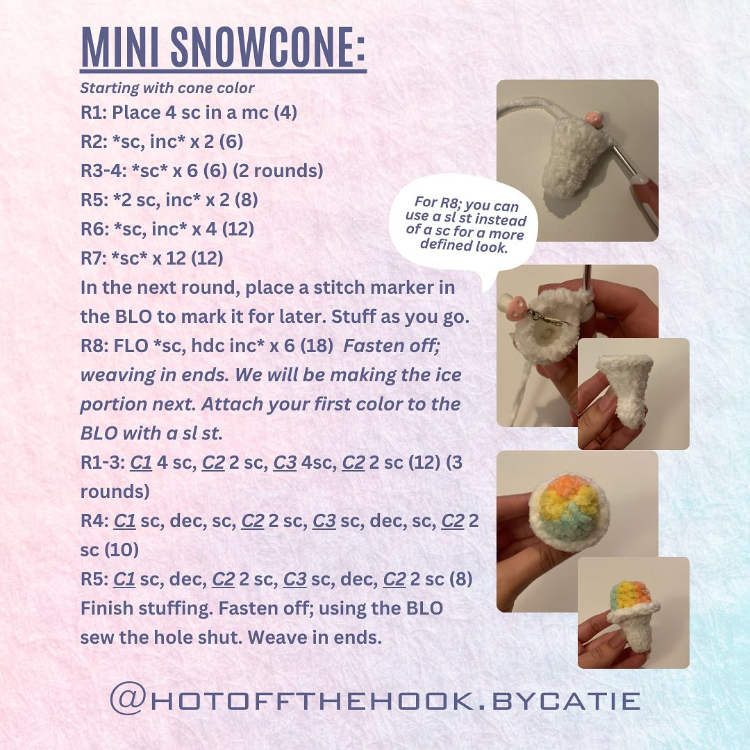 ✨FREE NO-SEW SNOWCONE PATTERN✨