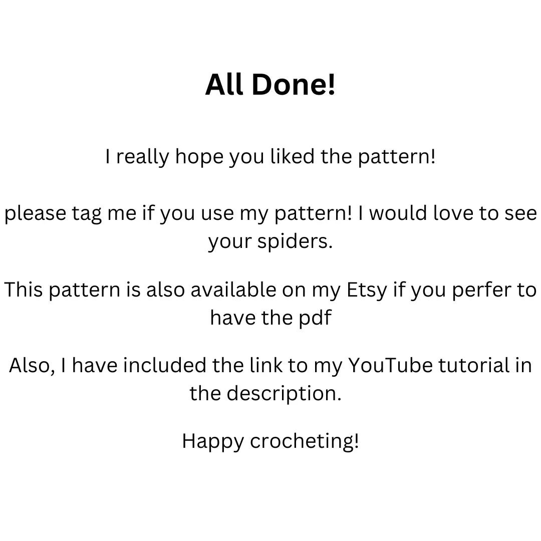 Free no-sew spider crochet pattern! 🕷