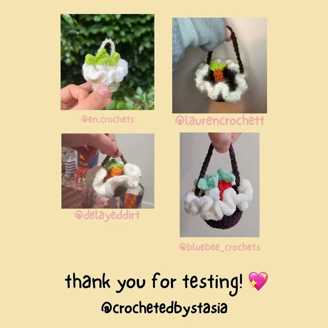 free pattern 3 in 1 basket radish basket crochet pattern