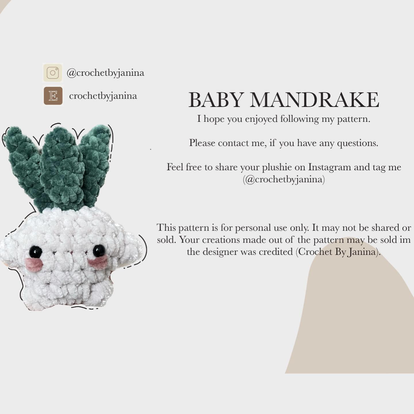 free pattern baby mandrake