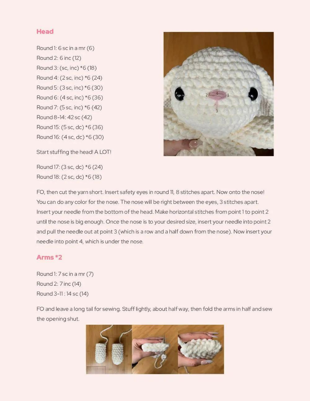 free pattern bunny, jumbo plushroom