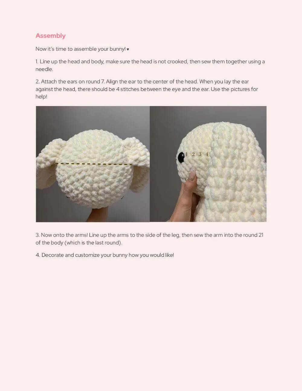 free pattern bunny, jumbo plushroom