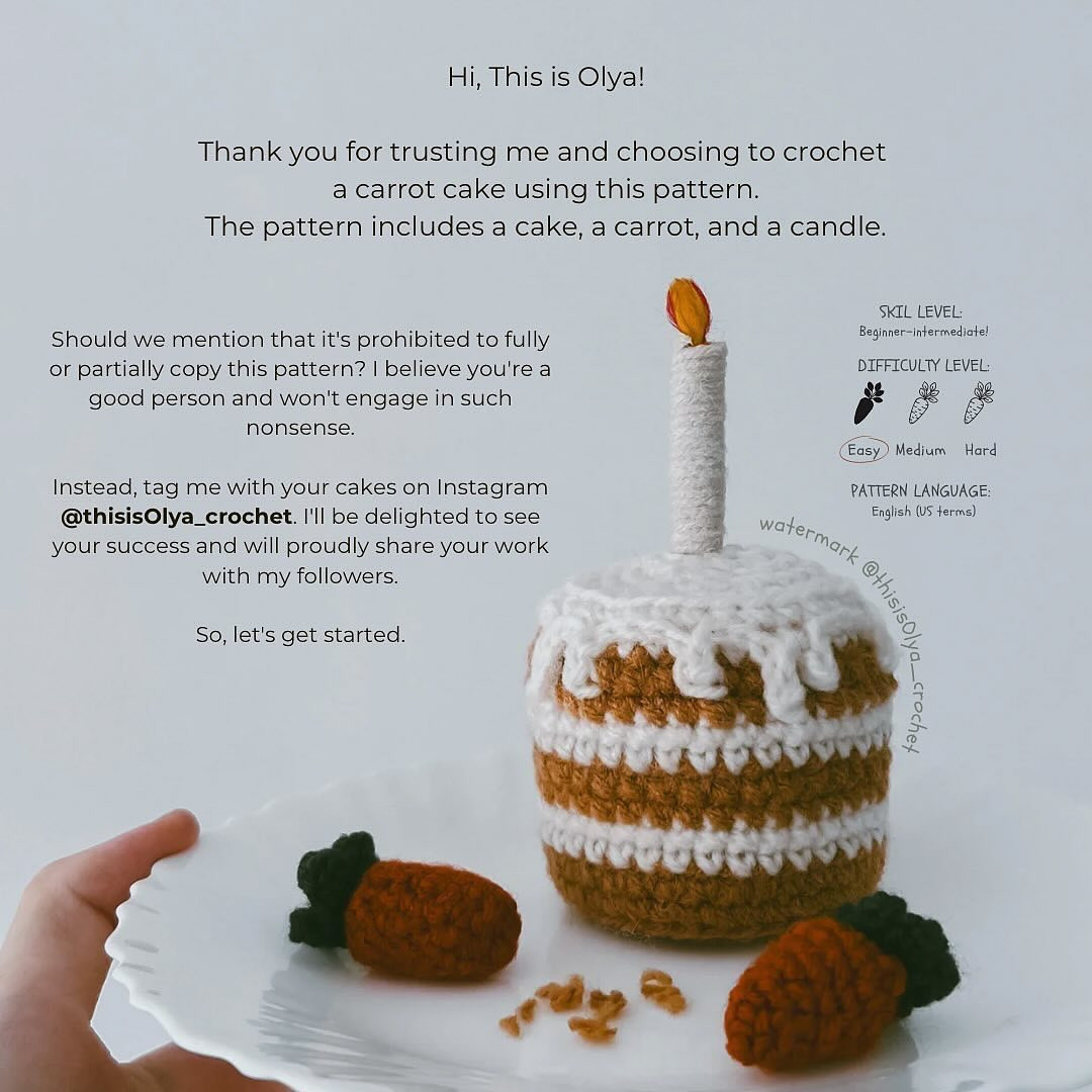 free pattern carrot cake