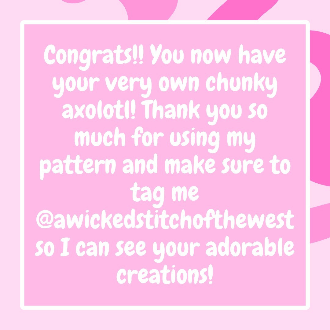 Free Pattern: Chubby axolotl! 💗