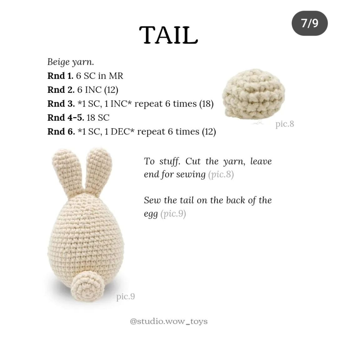 free pattern crochet easter bunny