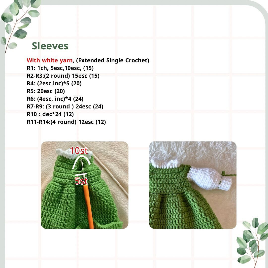 free pattern green dress