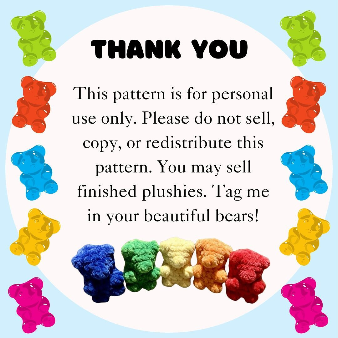 free pattern gummy bears