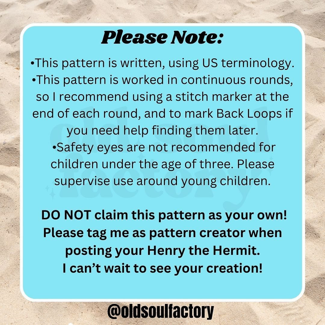 free pattern henry the hermit