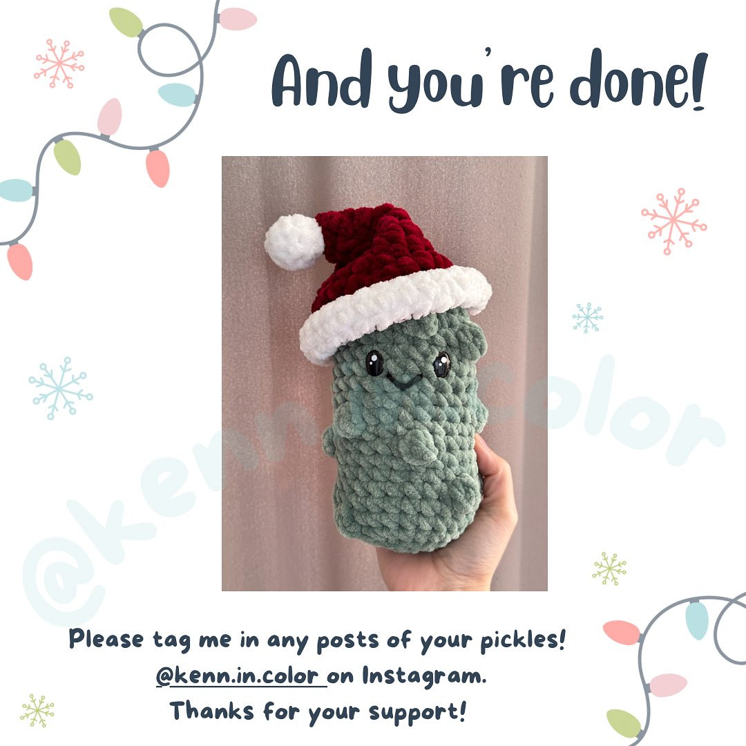 free pattern little to no sew christmas pickle