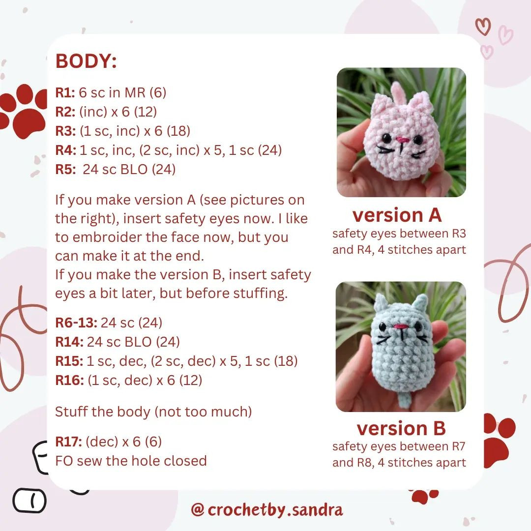 free pattern marshmeowlows kitty