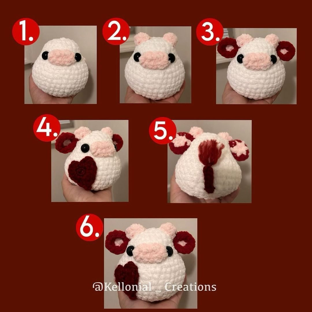 free pattern mini moo cow