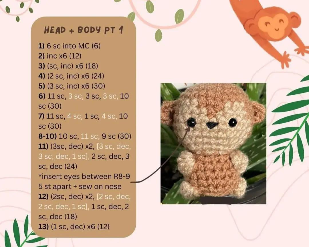 free pattern monkey pattern