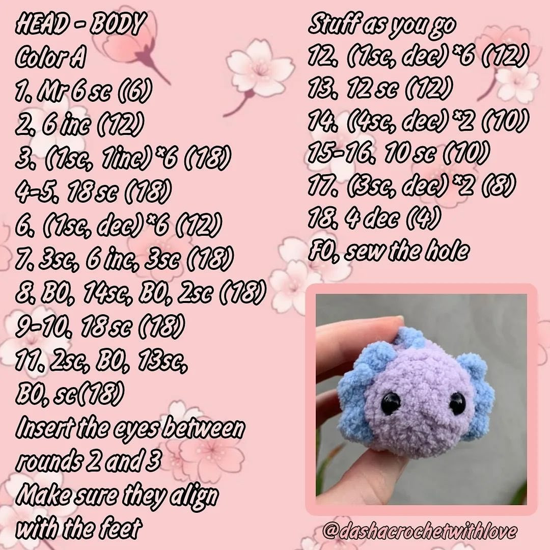 free pattern no sew baby axolotl