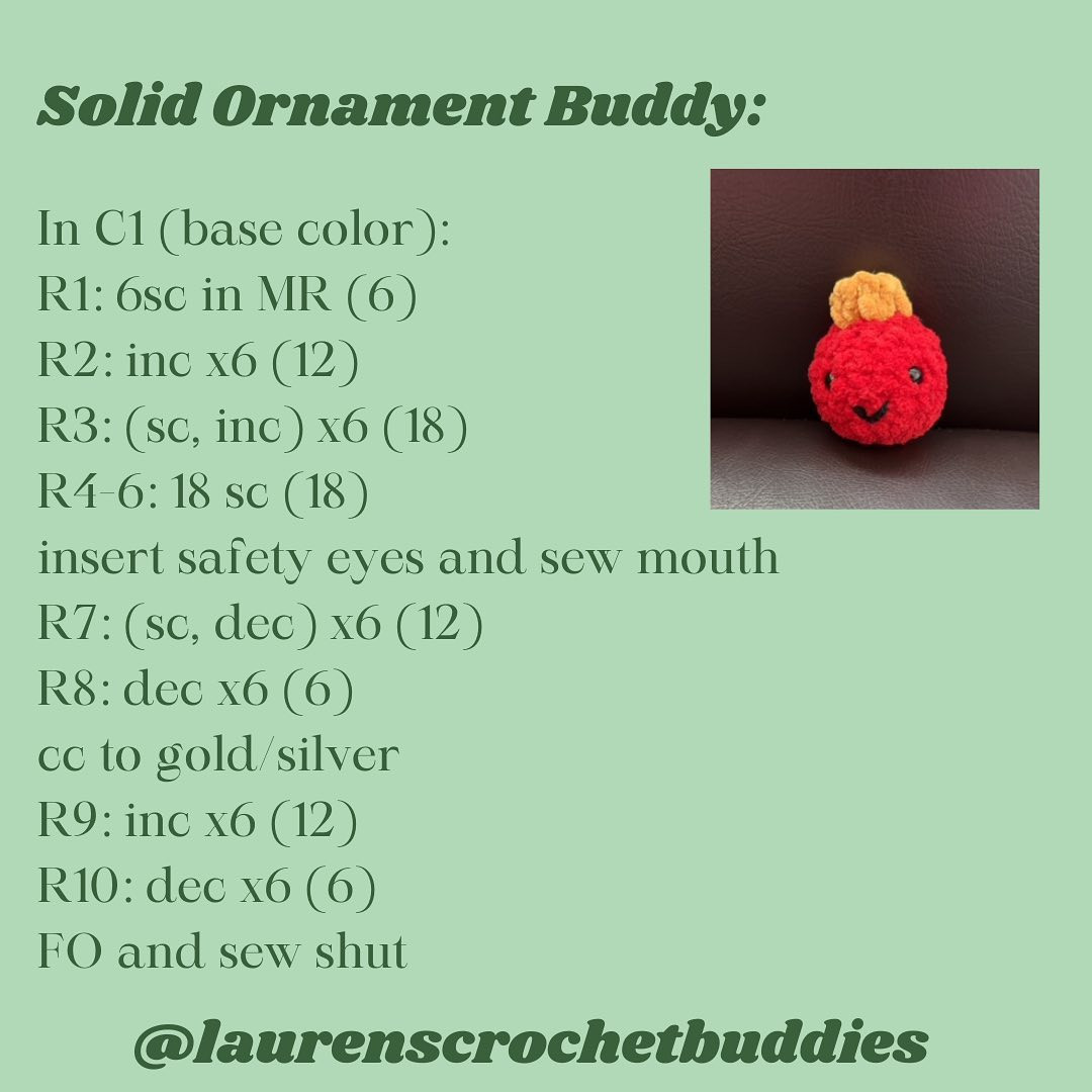 FREE PATTERN: ORNAMENT BUDDY 🎄