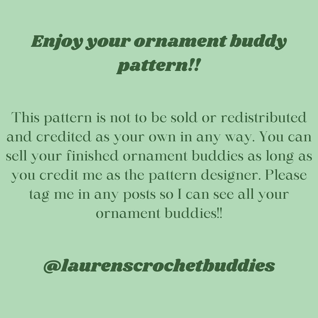 FREE PATTERN: ORNAMENT BUDDY 🎄