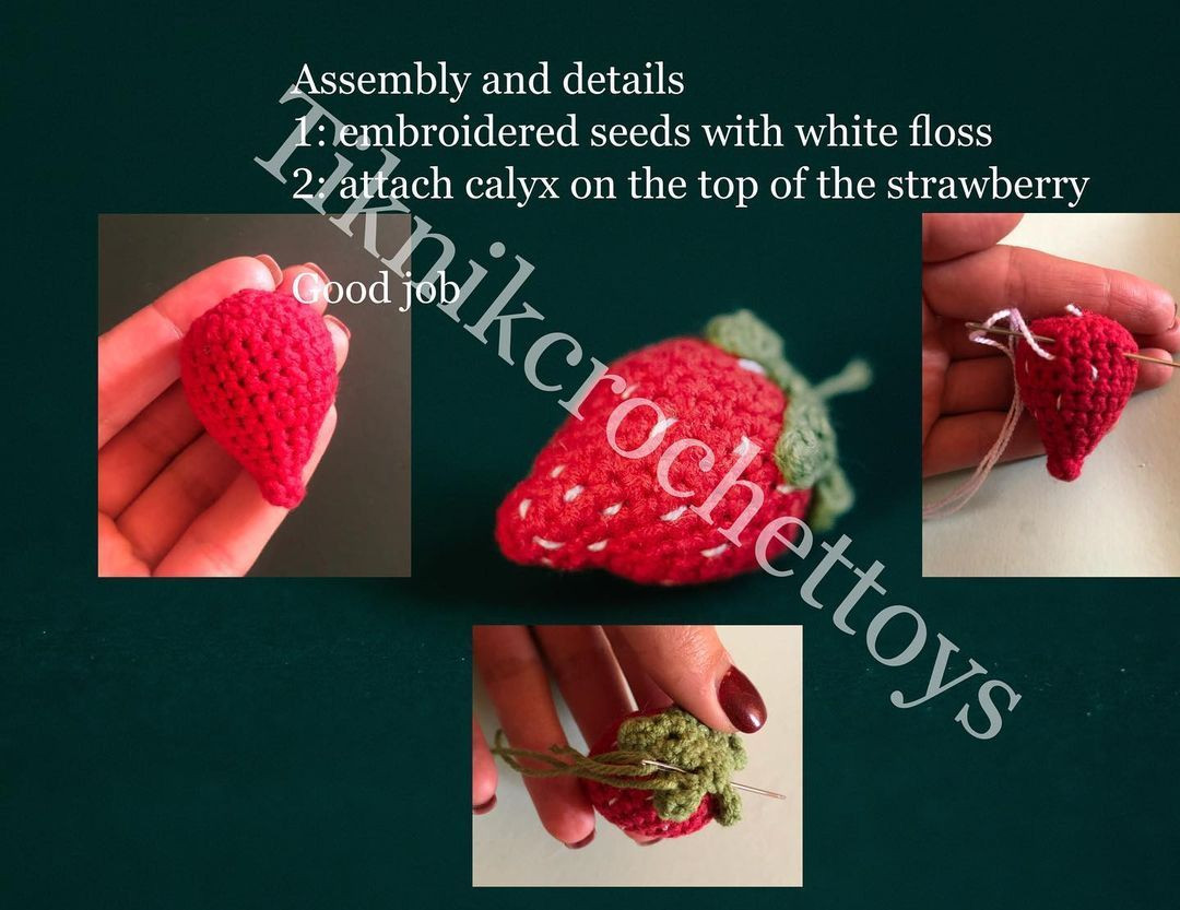 free pattern red strawberry