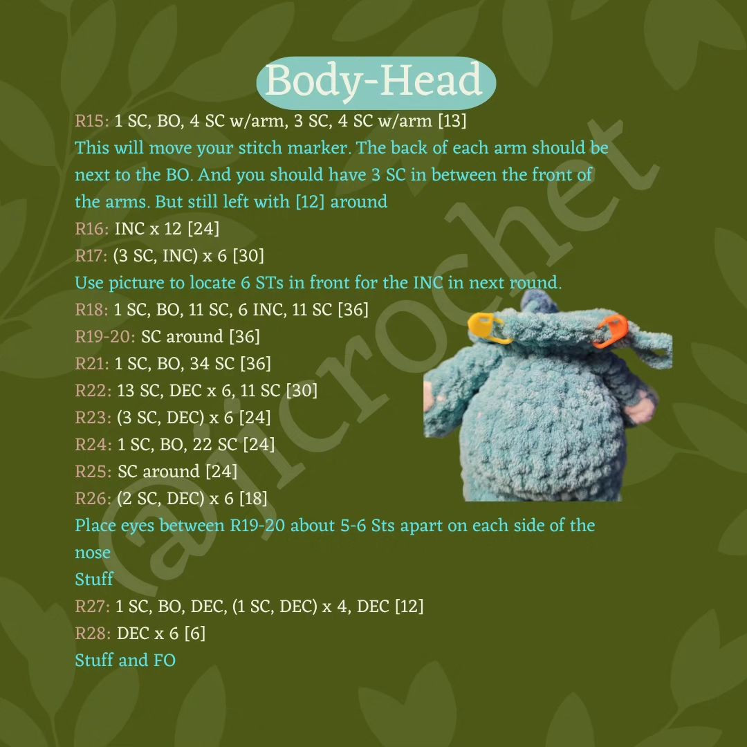 free pattern teeny tot dino