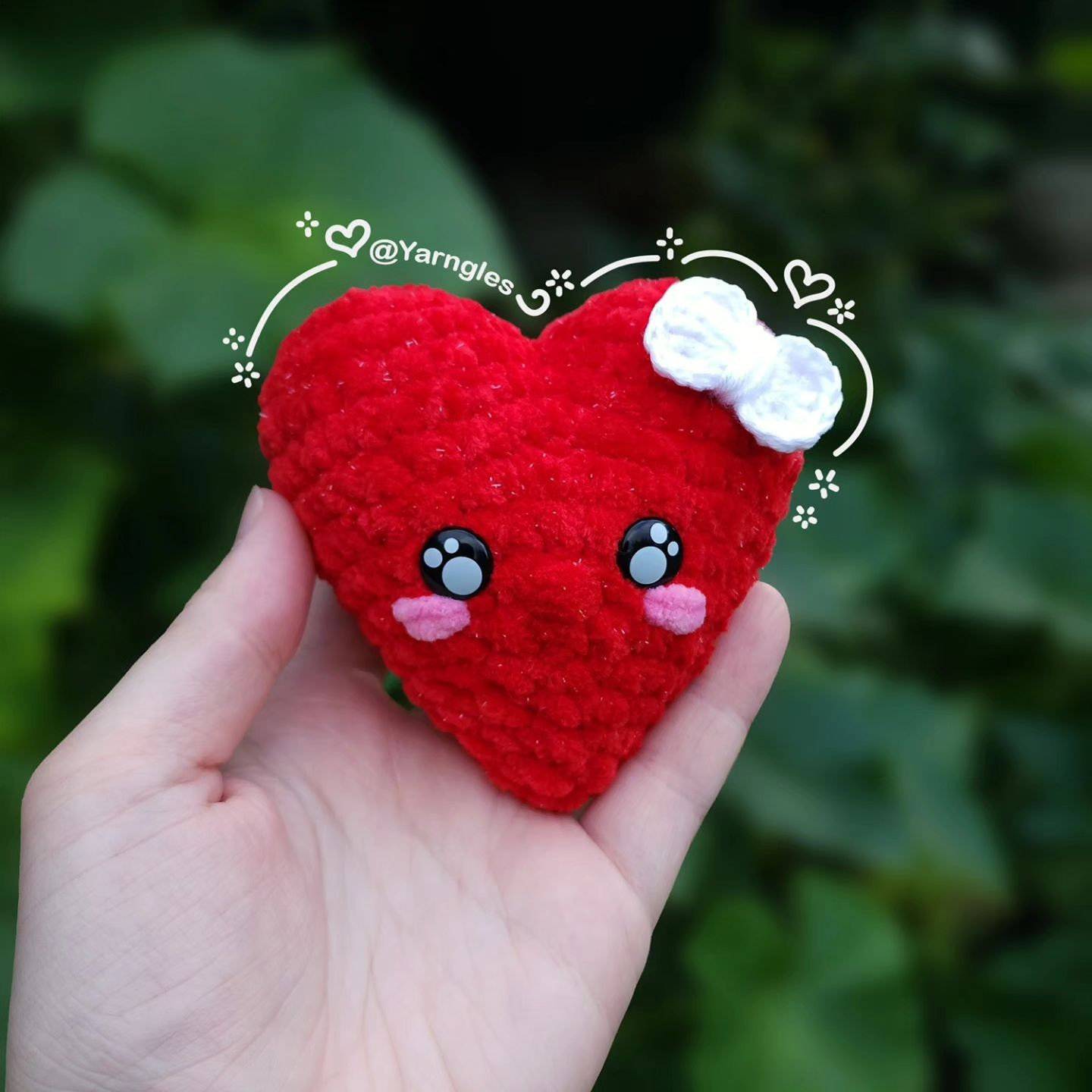 free pattern tiny love cat mini