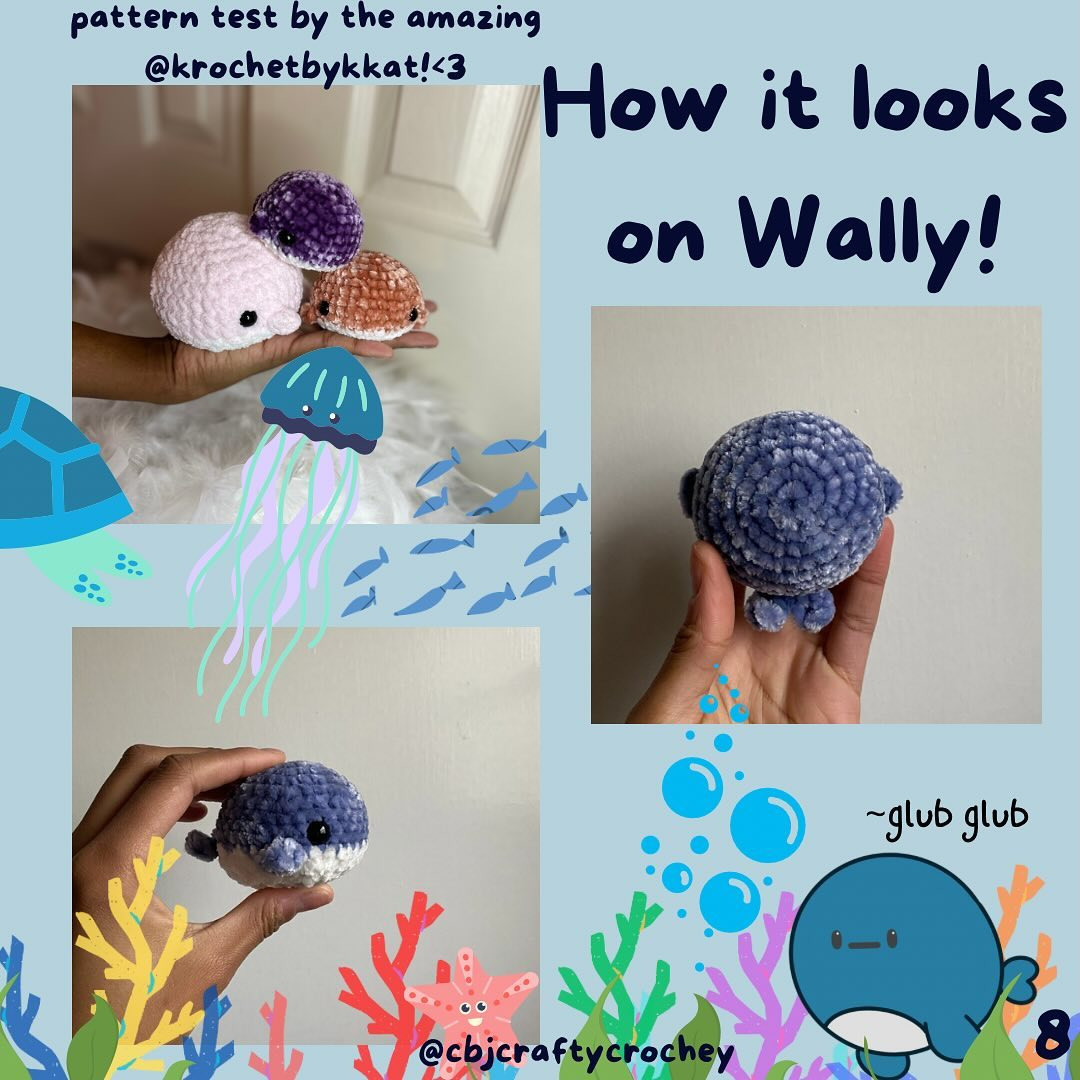 free pattern wally the worry whale