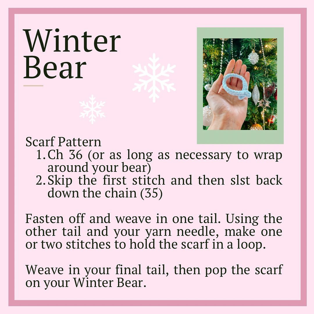 Free Pattern - Winter Bear 🐻‍❄️