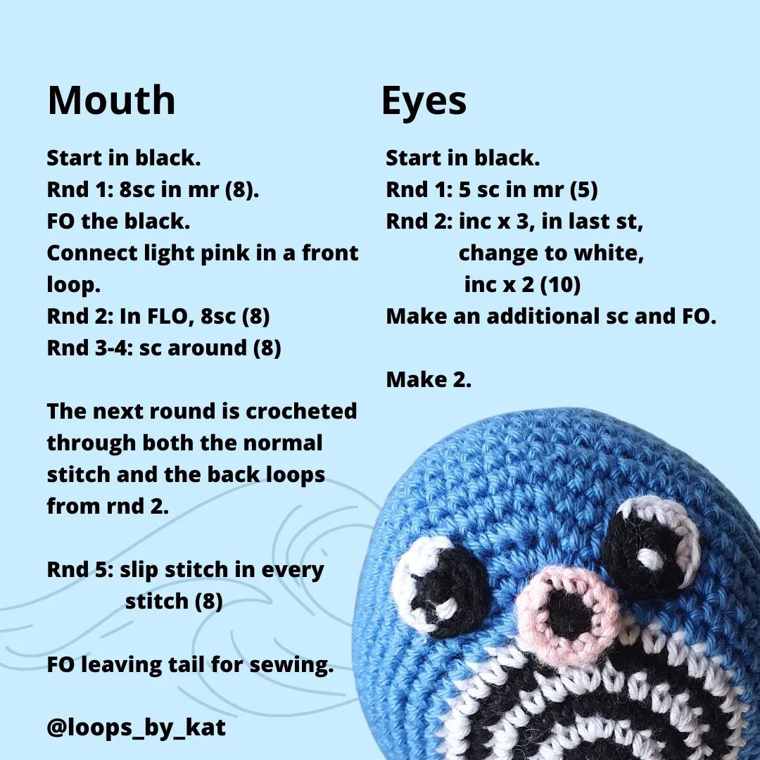 🌊 FREE POLIWAG CROCHET PATTERN 🌊