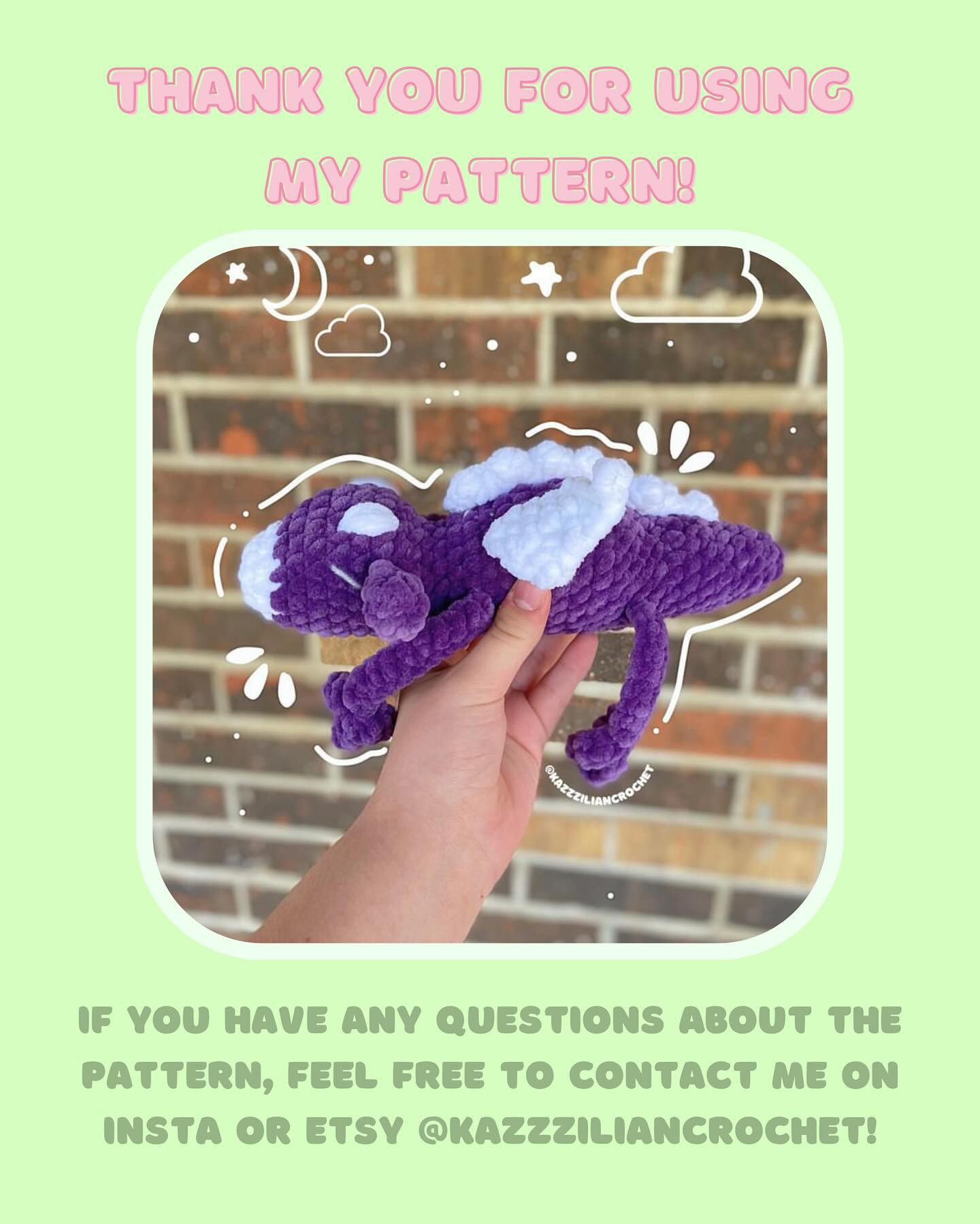 Free Sleepy Dragon Pattern