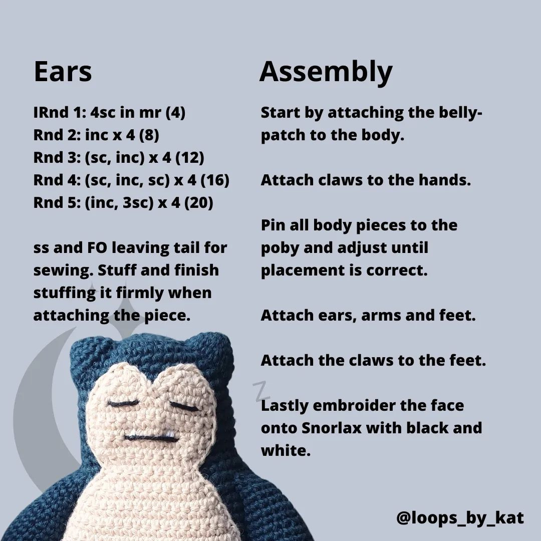 💤 FREE SNORLAX CROCHET PATTERN 💤