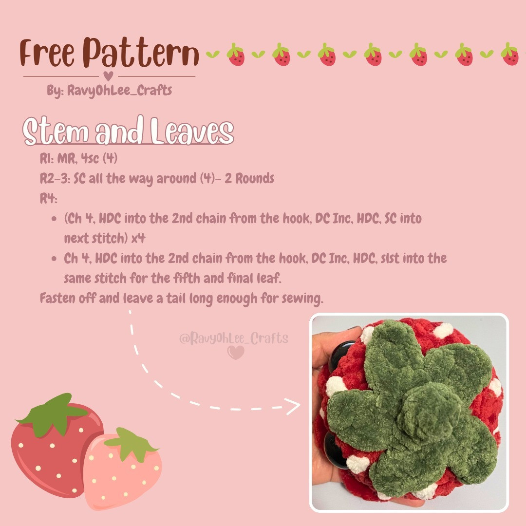 ❥ Free Strawberry Octo Pattern