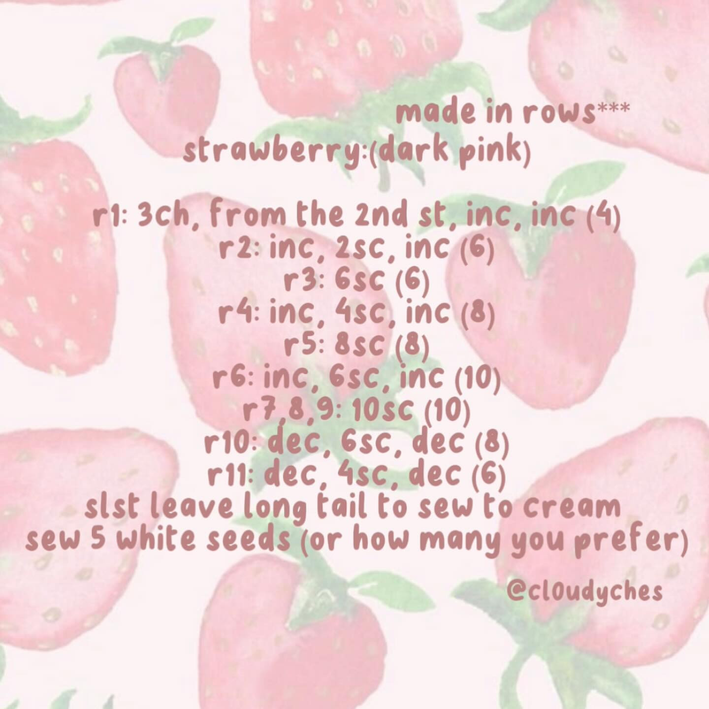 FREE strawberry pouch pattern