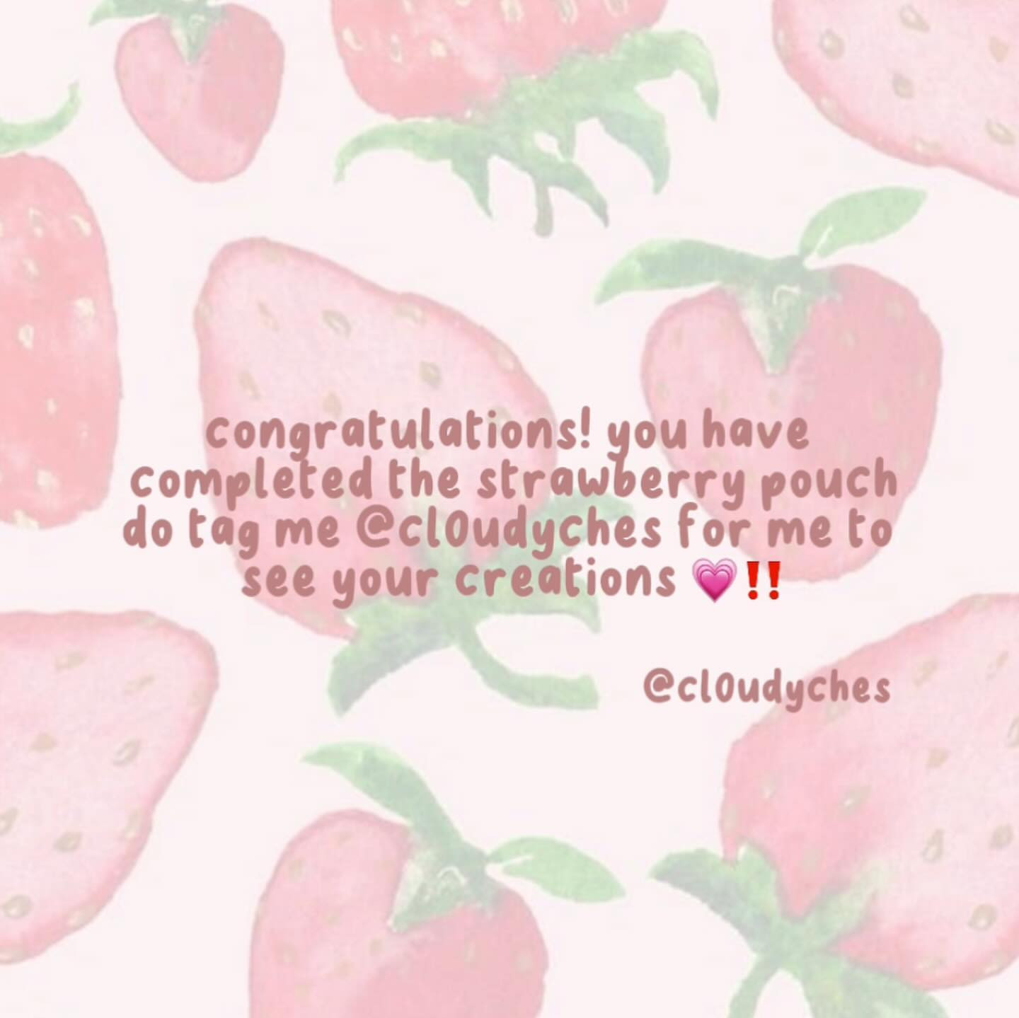 FREE strawberry pouch pattern