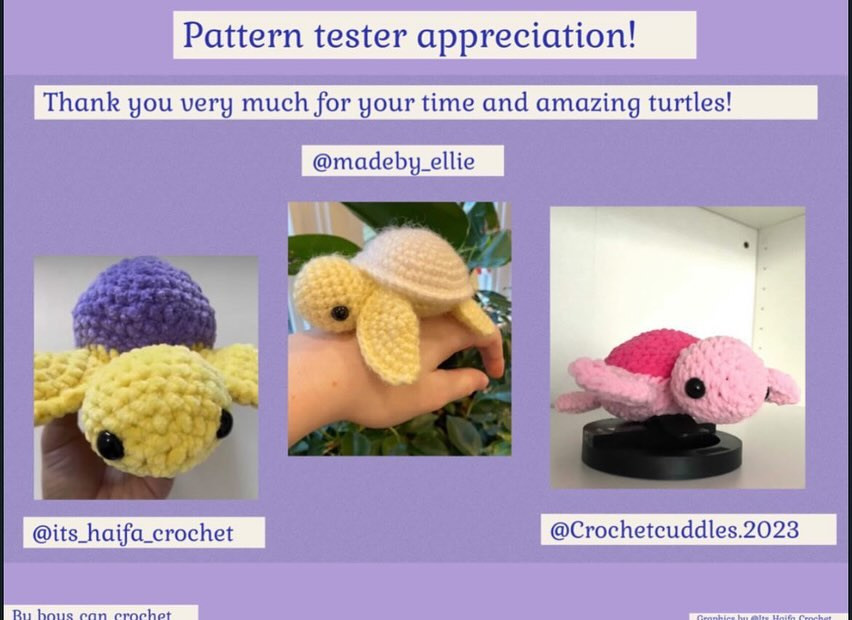 free turtle pattern, crochet turtle with red shell pattern