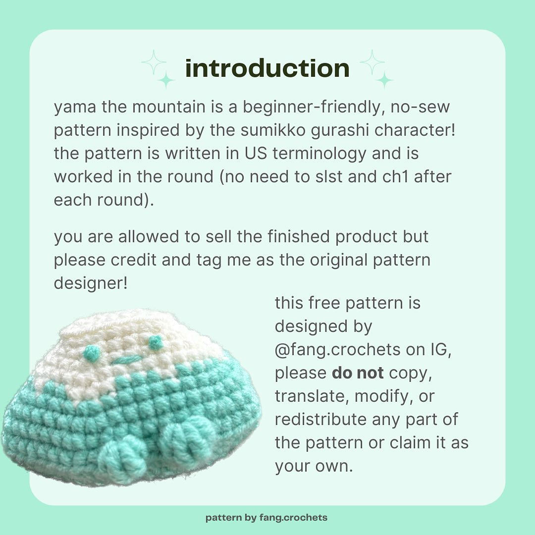 FREE yama the mountain pattern 🏔️