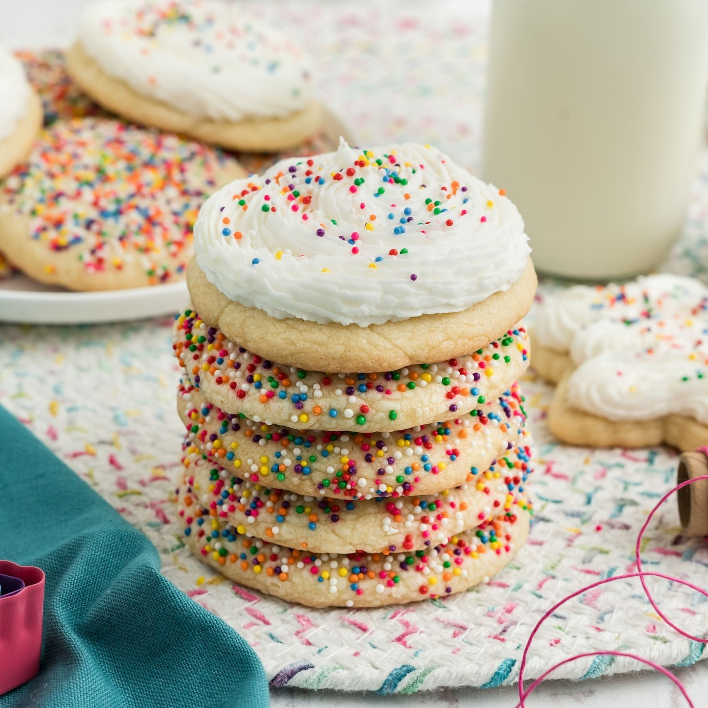 Frosted Sugar Cookies are a favorite for the holidays!