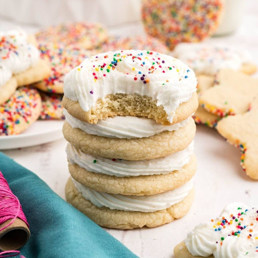 Frosted Sugar Cookies are a favorite for the holidays!