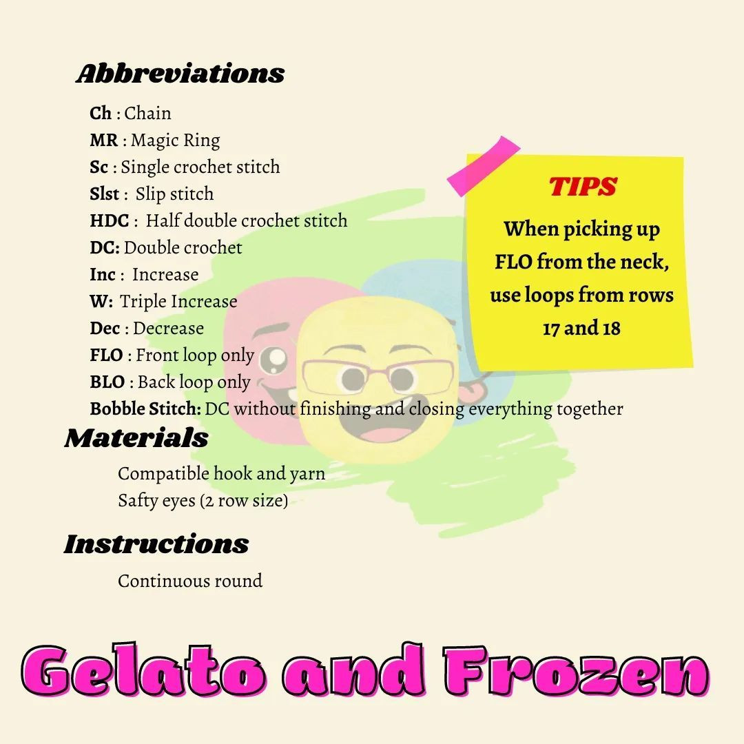 gelato an frozen free pattern