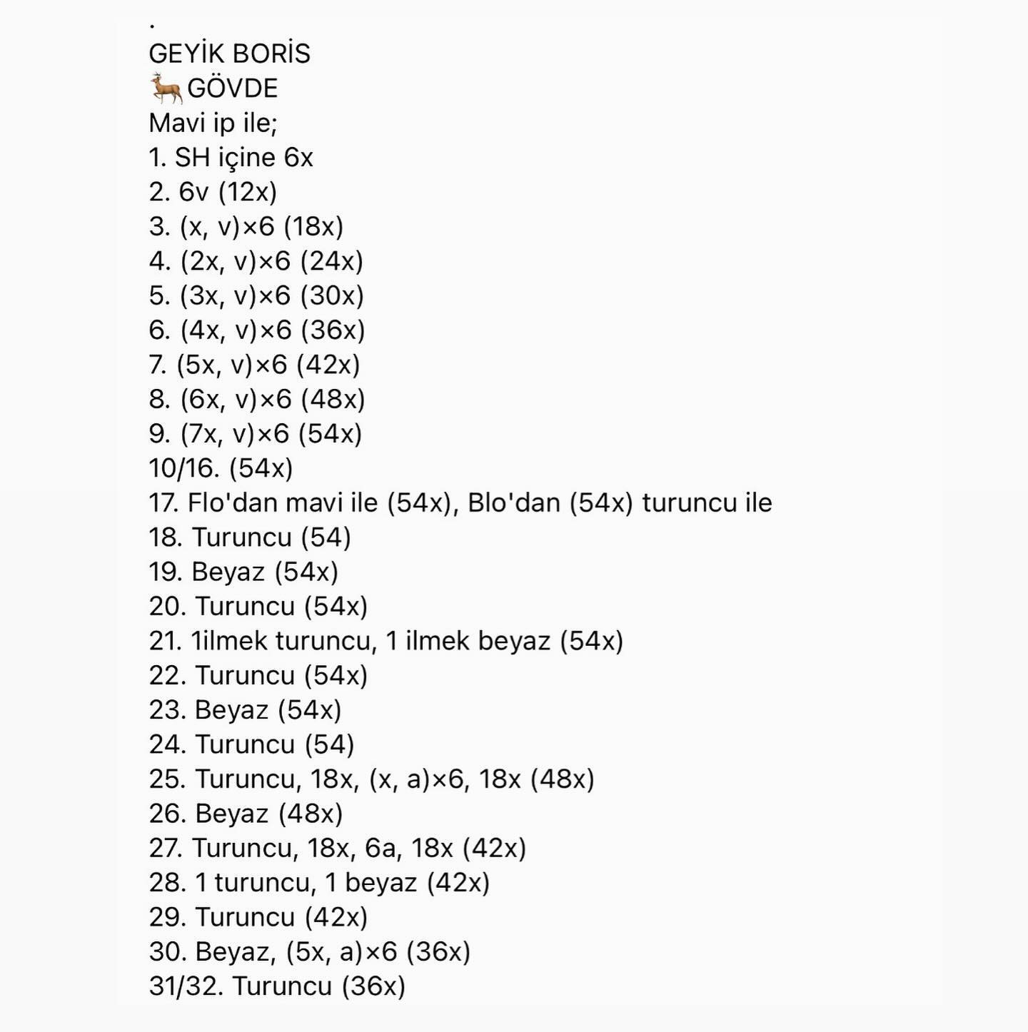 Geyik tığ işi desenli boyun atkısı