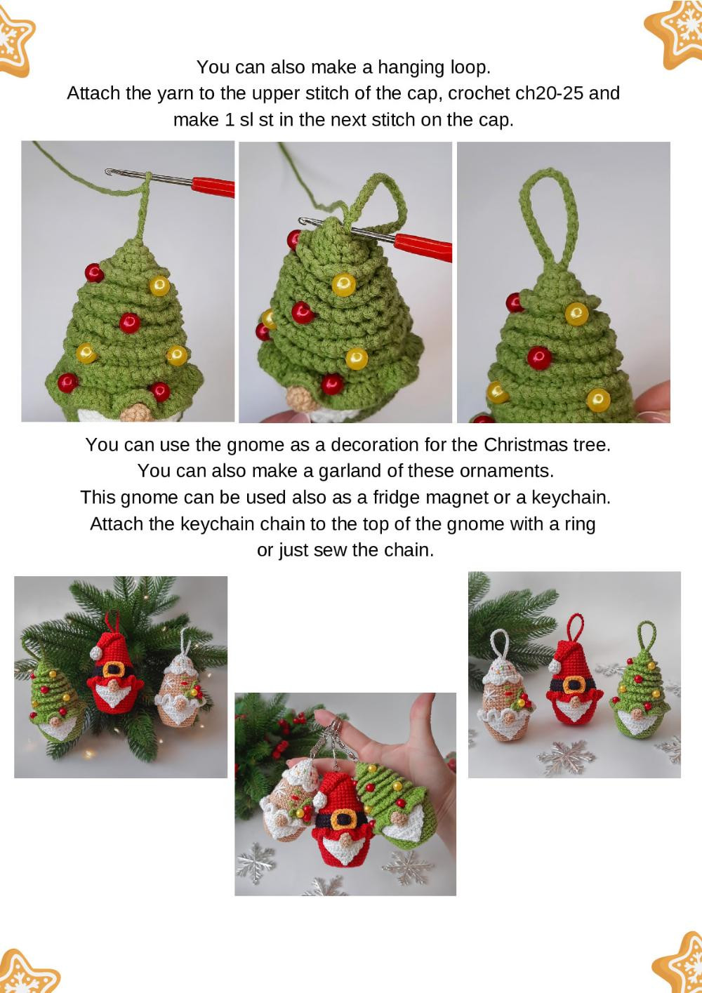 Gingerbread gnome CROCHET PATTERN