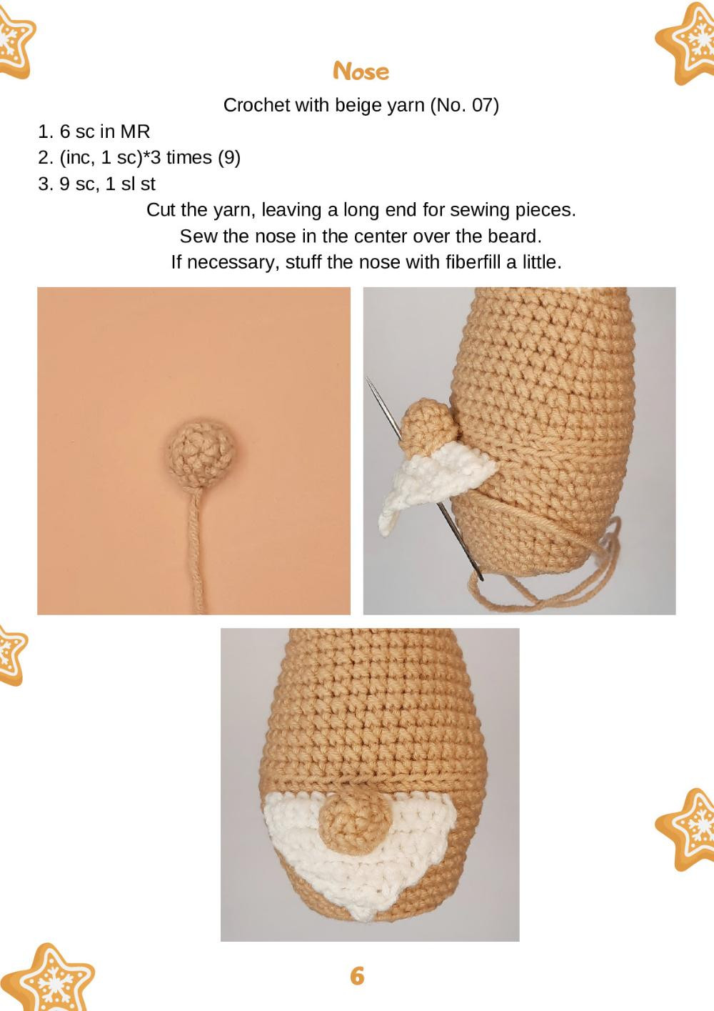 Gingerbread gnome CROCHET PATTERN