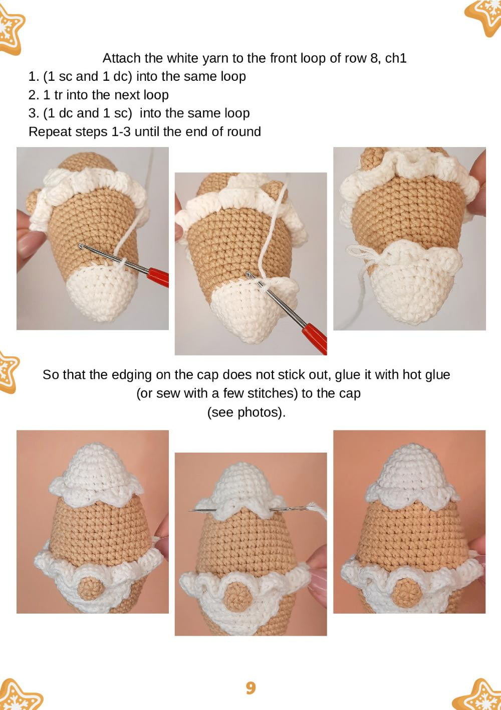 Gingerbread gnome CROCHET PATTERN