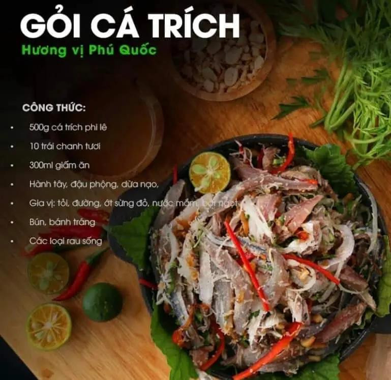 gỏi đu đủ thái lan, gỏi khô bò, gỏi xoài tôm khô, gỏi bò bóp thấu, gỏi vịt bắp cải, gỏi gà xé phay, gỏi cá trích, gỏi bưởi tôm thịt