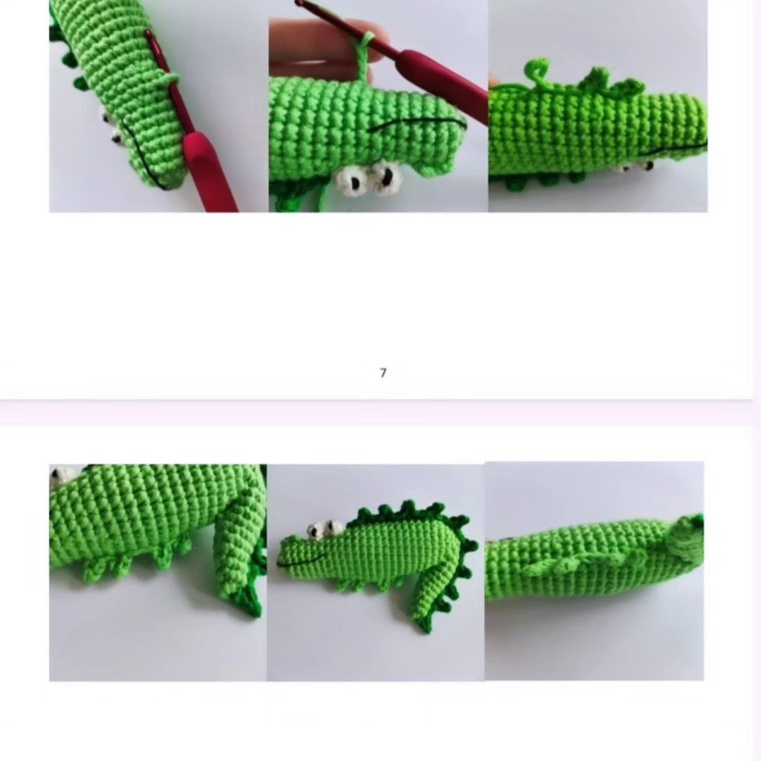 green crocodile crochet pattern