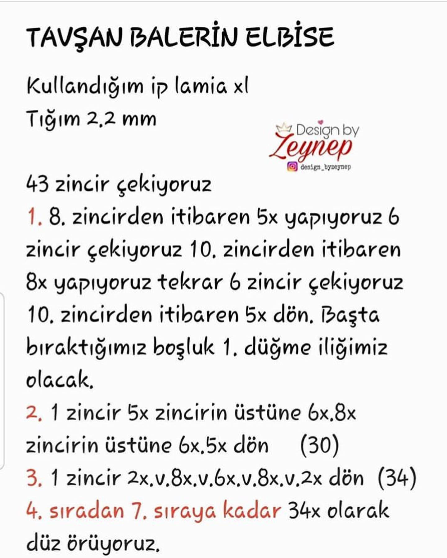 Havuç renginde elbise giyen bir tavşan için tığ işi modeli