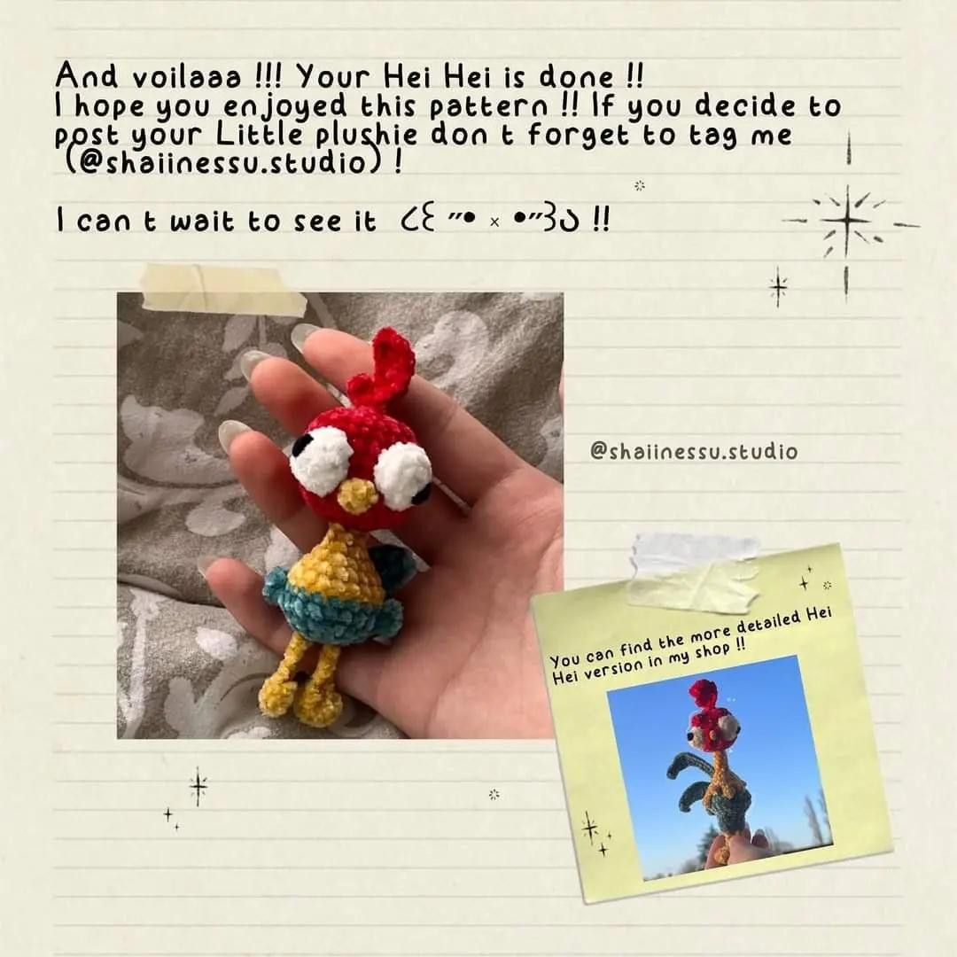 hei hei free pattern cute version, Crochet pattern of chicken with bulging eyes