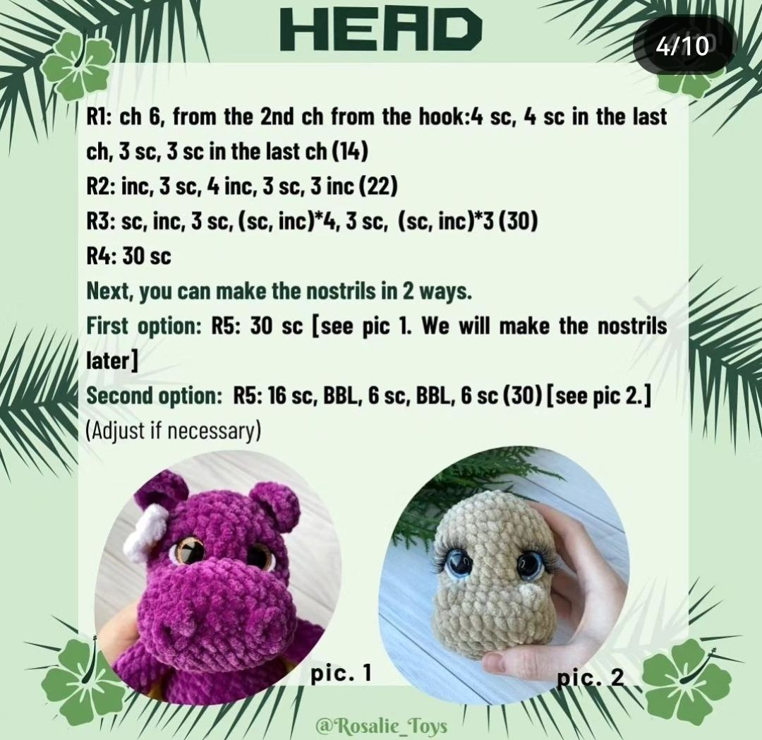 hippo couple crochet pattern