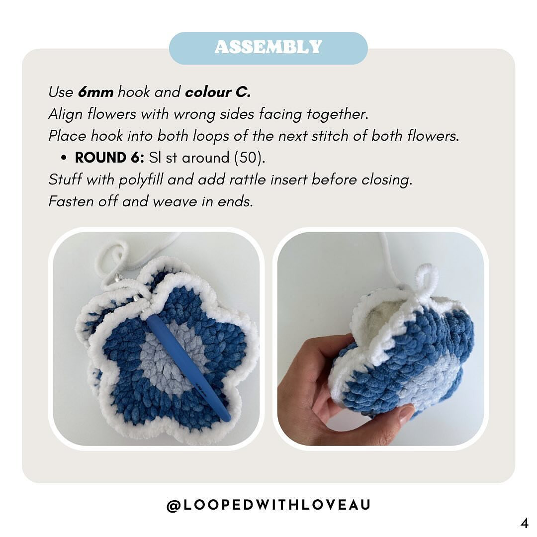 in bloom puff free crochet pattern